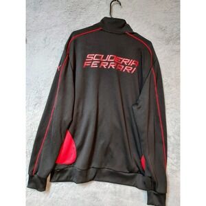 Puma Jacket Mens 2XL XXL Scuderia Ferrari Track Bomber Full Zip Pockets Logo